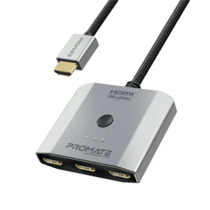 Promate 4K High Resolution 3-in-1 HDMI Switch