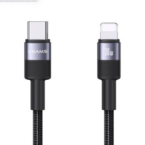 USAMS 30W Type-C To Lightning Aluminum Alloy Data Cable