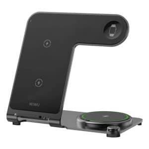 WiWU Flow 5-in-1 Magnetic Wireless Charger with Bluetooth Speaker