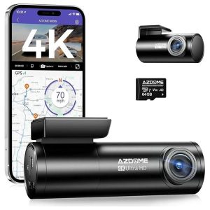 AZDOME Dash Cam M300S (4K Front + 1080P Rear)