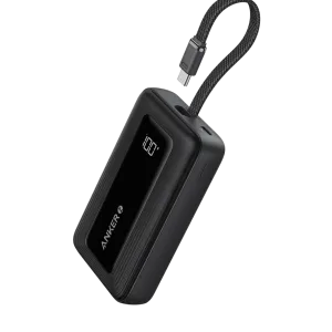 Anker Zolo Power Bank (10K, 30W, Built-In USB-C Cable)