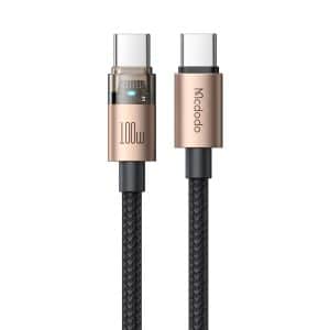 Mcdodo USB-C to USB-C 100W Transparent Cable with Charging Light