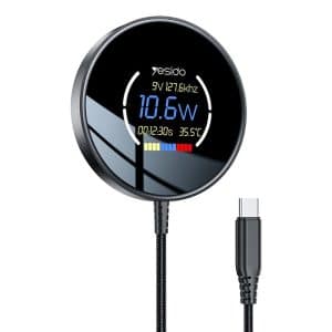 YESIDO 15W Magnetic Wireless Charger with Digital Display