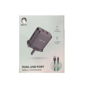 Green Lion Wall Charger with Lightning Cable