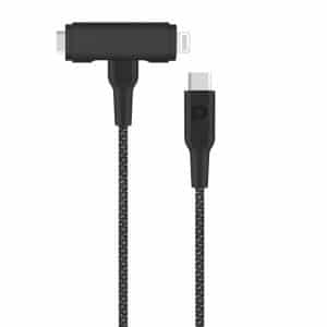 كابل باورولوجي USB-C إلى USB-C و Lightning