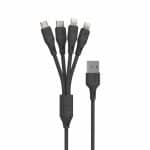 Porodo 4in1 USB Cable Lightning / Type-C / Micro Durable