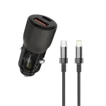 Porodo Car Charger 65W With Type-C Lightning Cable