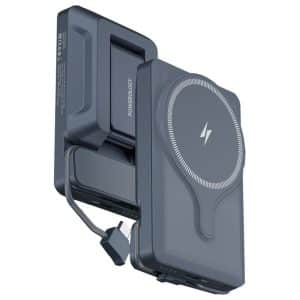 حامل سيارة باورولوجي مع بنك طاقة وشحن MagSafe 5,000 مللي أمبير