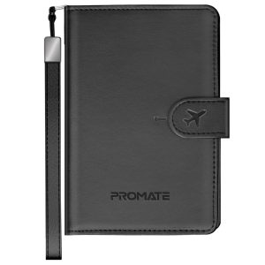 Promate Smart Passport Holder with Apple Find My & RFID Protection
