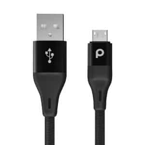 Porodo Braided Micro USB Cable 2.2M 2.4A (Aluminum)