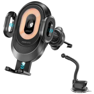 Auto Clamping Wireless Charging Car Mount (Transparent)