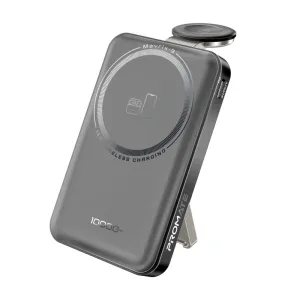 Promate Ultra-Compact 3-in-1 MagSafe Compatible Wireless Charging Power Bank