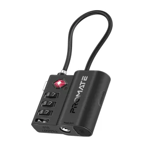 Promate TSA Luggage Lock with Smart Precision Tracking Tag, works with Find My App