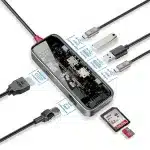 Promate TransHub-Mini 8-in-1 Multiport USB-C Hub with 100W Power Delivery