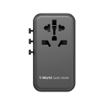 محول مومكس 1-World 100W، GaN 4-Port + محول سفر AC