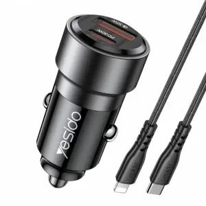Yesido 60W Super Fast Dual-Port Car Charger