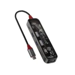 Promate 7-in-1 Slim Transparent USB-C Hub (100W PD)