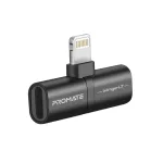 Promate 2-in-1 Audio & Charging Adapter with Lightning Connector