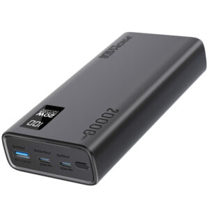 Promate Compact Smart Charging Power Bank with 20W PD Dual USB-C and 22.5W USB-A Ports