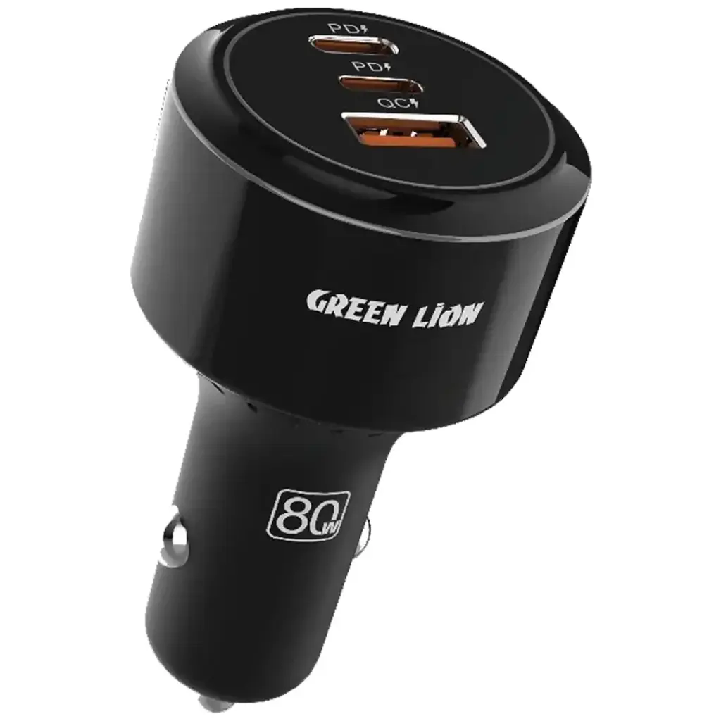 غرين ليون Greenlion Roadex Triple Port Car Charger 80W green power: 80w
