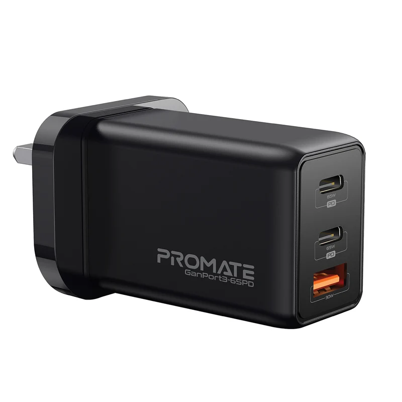 promate Promate Ganfast Charging Adapter 65W black power: 65w