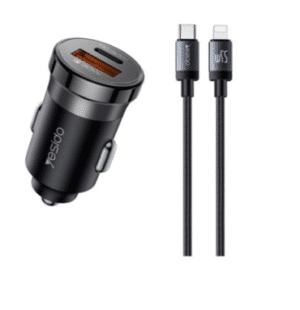 Yesido Super Fast PD30W USB-A + USB-C Dual Port Car Charger