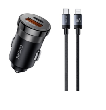 yesido Yesido Yesido Super Fast PD30w Dual Port Car Charger 30W black power: 30w