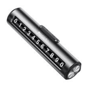 YESIDO Adhesive Temporary Parking Number Plate – Black