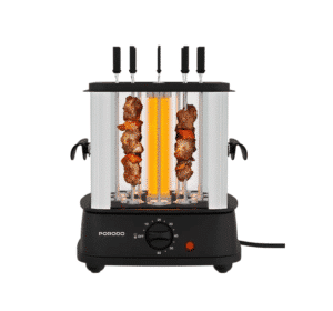 Porodo Lifestyle Grilljet Electric Rotisserie Kebab Grill with Auto-Rotating Skewers