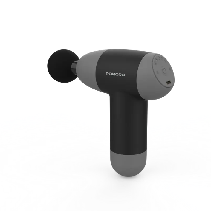 porodo Porodo Lifestyle Easeon Handheld Massager With 4 Heads black-gray
